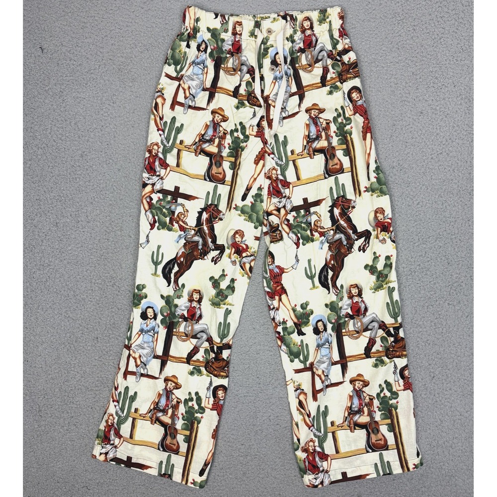 Original Cowboy Pajamas Pants Cream Western Cowgirl‎ Made in Texas